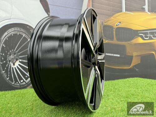 Ratlankis R18x7.5  4X108  ET  32  65.1  Y1187  Black Polished (MB)  For PEUG  (P)  (NEW Design Carved Spokes)