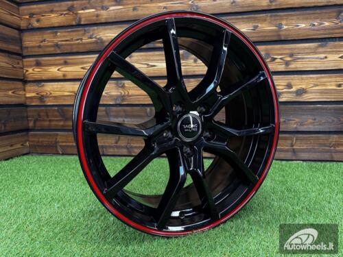 Ratlankis R17x7  5X105  ET  40  56.6  B5253  Black+Red Line (BR)  For RACIN  (L3)  ()