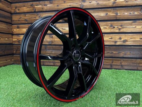 Ratlankis R17x7  5X105  ET  40  56.6  B5253  Black+Red Line (BR)  For RACIN  (L3)  ()