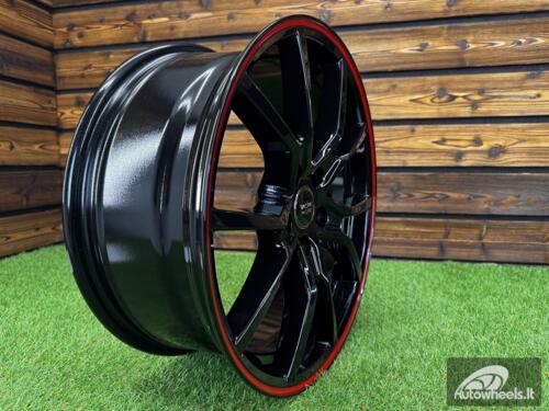 Ratlankis R17x7  5X105  ET  40  56.6  B5253  Black+Red Line (BR)  For RACIN  (L3)  ()