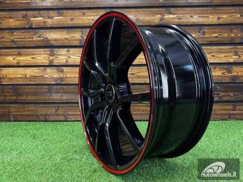 Ratlankis R17x7  5X105  ET  40  56.6  B5253  Black+Red Line (BR)  For RACIN  (L3)  ()