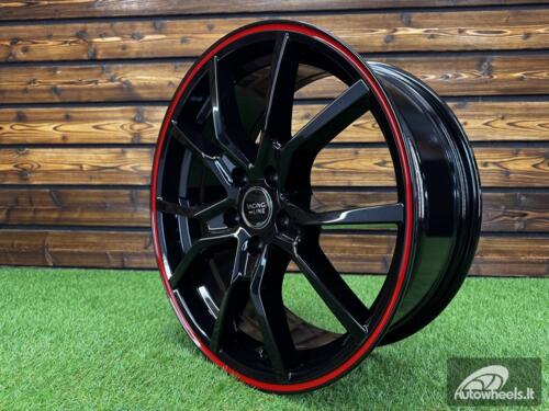 Ratlankis R17x7  5X105  ET  40  56.6  B5253  Black+Red Line (BR)  For RACIN  (L3)  ()