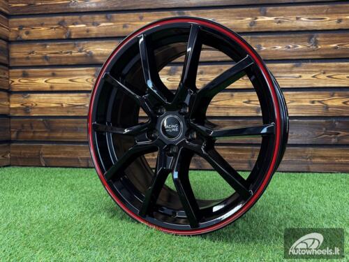 Ratlankis R17x7  5X105  ET  40  56.6  B5253  Black+Red Line (BR)  For RACIN  (L3)  ()