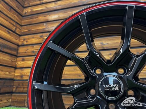 Ratlankis R17x7  5X105  ET  40  56.6  B5253  Black+Red Line (BR)  For RACIN  (L3)  ()