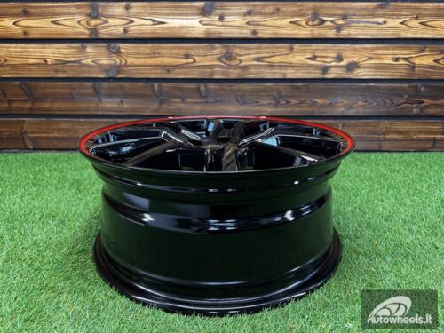 Ratlankis R17x7  5X105  ET  40  56.6  B5253  Black+Red Line (BR)  For RACIN  (L3)  ()