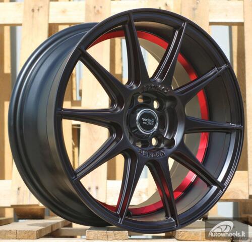 Ratlankis R15x7  4X100  ET  38  60.1  B5705  Black Half Matt+Red Lip (BLHMRL)  For RACIN  (K4)