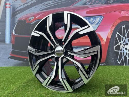 Ratlankis R15x6.5  4X100  ET  37  60.1  B5920  Black Polished (MB)  For RENAU  (R+P2)