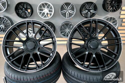 Ratlankis R18x9  5X112  ET  50  66.6  B1268  Black Half Matt+Polished Lip (BLHMPL)  For MER  (P)  (Rear+Front)