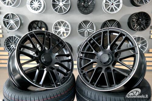 Ratlankis R18x9  5X112  ET  50  66.6  B1268  Black Half Matt+Polished Lip (BLHMPL)  For MER  (P)  (Rear+Front)