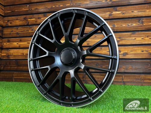 Ratlankis R18x9  5X112  ET  50  66.6  B1268  Black Half Matt+Polished Lip (BLHMPL)  For MER  (P+Z1)  (Rear+Front)