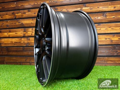 Ratlankis R18x9  5X112  ET  50  66.6  B1268  Black Half Matt+Polished Lip (BLHMPL)  For MER  (P+Z1)  (Rear+Front)