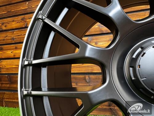 Ratlankis R18x9  5X112  ET  50  66.6  B1268  Black Half Matt+Polished Lip (BLHMPL)  For MER  (P+Z1)  (Rear+Front)