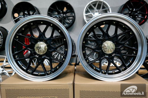 Ratlankis R18x9  10X120/112  ET  20  74.1  HX025  (HX025)  Black Half Matt+Polished Lip (BLHMPL)  For HAXER  (P)  (Front)