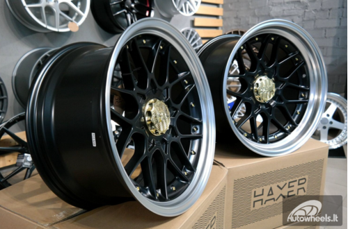 Ratlankis R18x9  10X120/112  ET  20  74.1  HX025  (HX025)  Black Half Matt+Polished Lip (BLHMPL)  For HAXER  (P)  (Front)