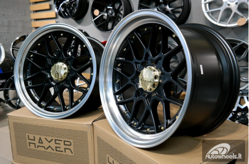 Ratlankis R18x9  10X120/112  ET  20  74.1  HX025  (HX025)  Black Half Matt+Polished Lip (BLHMPL)  For HAXER  (P)  (Front)
