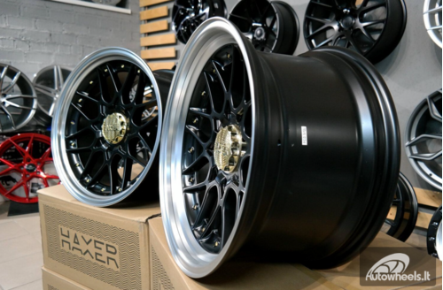 Ratlankis R18x9  10X120/112  ET  20  74.1  HX025  (HX025)  Black Half Matt+Polished Lip (BLHMPL)  For HAXER  (P)  (Front)