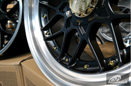 Ratlankis R18x9  10X120/112  ET  20  74.1  HX025  (HX025)  Black Half Matt+Polished Lip (BLHMPL)  For HAXER  (P)  (Front)