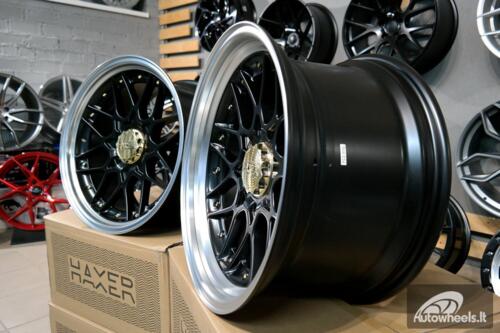 Ratlankis R18x9  10X120/112  ET  20  74.1  HX025  (HX025)  Black Half Matt+Polished Lip (BLHMPL)  For HAXER  (P)  (Front)