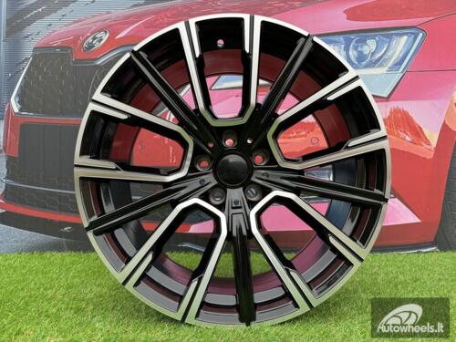 Ratlankis R20x8.5  5X112  ET  25  66.6  B5836  (IN5515)  Black Polished (MB)  For BMW  (K8+K7)  (Rear+Front)