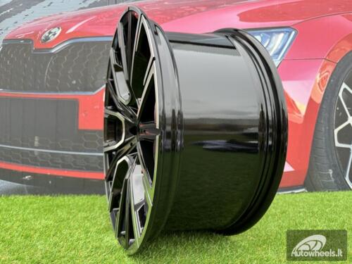 Ratlankis R20x8.5  5X112  ET  25  66.6  B5836  (IN5515)  Black Polished (MB)  For BMW  (K8+K7)  (Rear+Front)