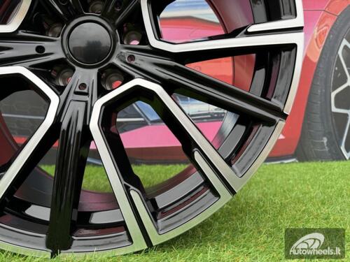Ratlankis R20x8.5  5X112  ET  25  66.6  B5836  (IN5515)  Black Polished (MB)  For BMW  (K8+K7)  (Rear+Front)