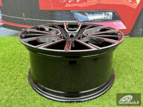 Ratlankis R20x8.5  5X112  ET  25  66.6  B5836  (IN5515)  Black Polished (MB)  For BMW  (K8+K7)  (Rear+Front)