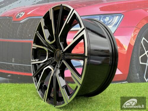 Ratlankis R20x8.5  5X112  ET  25  66.6  B5836  (IN5515)  Black Polished (MB)  For BMW  (K8)  (Rear+Front)