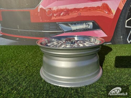 Ratlankis R13x6  8X100/108  ET  25  67.1  BY479  (LU247)  Silver+Polished Lip (SP)  For RACIN  (P1)  (BBS Style)