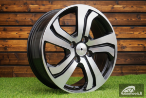 Ratlankis R15x6  4X100  ET  53  56.1  L1236  Black Polished (MB)  For HOND  (P1)