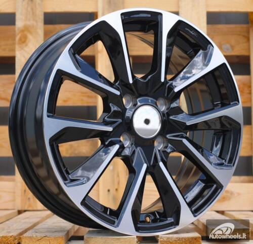 Ratlankis R15x6  4X100  ET  40  60.1  L1666  Black Polished (MB)  For RACIN  (P1+Z5)