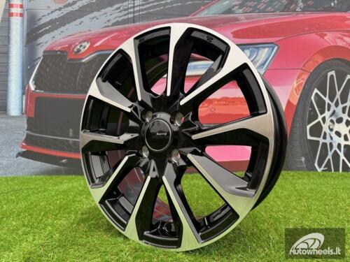 Ratlankis R15x6  4X100  ET  40  60.1  L1666  Black Polished (MB)  For RACIN  (Z5+Z6)