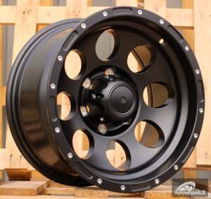 Ratlankis R16x8  6X139.7  ET  M20  110.1  LU521  Black Half Matt (BLHM)  For 4X4  (P1)