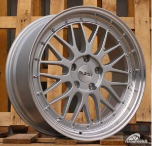 Ratlankis R18x8  5X112  ET  35  66.6  LU542  Silver+Polished Lip (SP)  For RACIN  (K3)  (Style BBS)