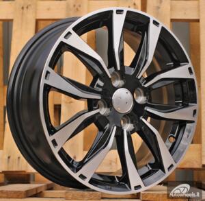 Ratlankis R15x6  4X100  ET  45  60.1  SW301  Black Polished (MB)  For RACIN  (P1)