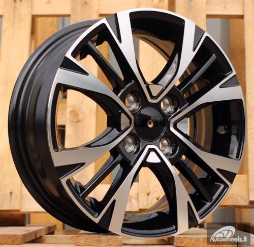 Ratlankis R14x5.5  4X100  ET  40  54.1  Y1127  (L2285)  Black Polished (MB)  For KIA  (P1)