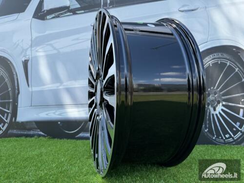 Ratlankis R22x9  5X108  ET  45  63.3  B1365  (IN0323)  Black Polished (MB)  For LAND  (Z5)  (MANSORY)