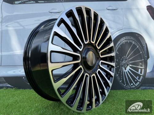 Ratlankis R22x9  5X108  ET  45  63.3  B1365  (IN0323)  Black Polished (MB)  For LAND  (Z5)  (MANSORY)