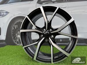 Ratlankis R20x8.5  5X112  ET  38  57.1  B5801  (IN5499)  Black Polished (MB)  For VW  (A)