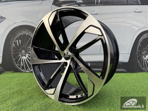 Ratlankis R22x9.5  5X112  ET  26  66.5  XE139  (IN5445)  Black Polished (MB)  For AUD  (K8)