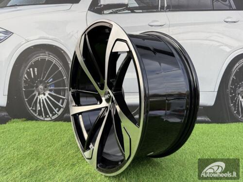 Ratlankis R22x9.5  5X112  ET  26  66.5  XE139  (IN5445)  Black Polished (MB)  For AUD  (K8)