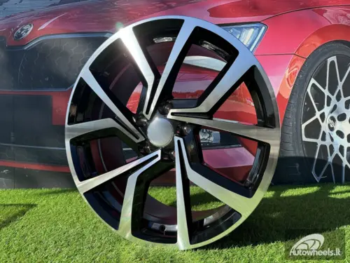 Ratlankis R17x7  5X112  ET  49  57.1  B1154  (IN5358)  Black Polished (MB)  For VW  (A)