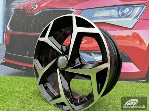 Ratlankis R17x7  5X100  ET  41  57.1  B5340  (IN5339)  Black Polished (MB)  For VW  (K7)
