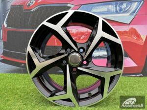 Ratlankis R17x7  5X100  ET  41  57.1  B5340  (IN5339)  Black Polished (MB)  For VW  (P2+P1)
