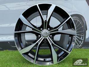 Ratlankis R18x7.5  5X112  ET  45  57.1  B5808  (IN5595)  Black Polished (MB)  For VW  (K7+P2)