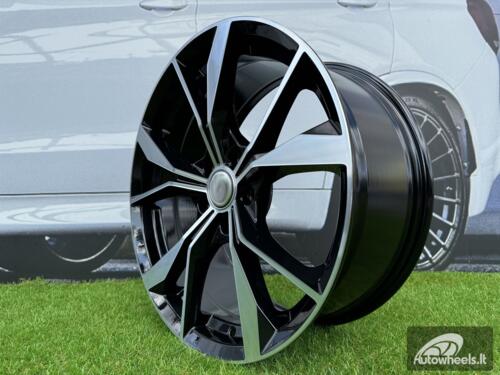 Ratlankis R18x7.5  5X112  ET  45  57.1  B5808  (IN5595)  Black Polished (MB)  For VW  (K7+Z6)