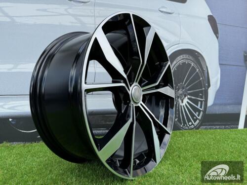 Ratlankis R18x7.5  5X112  ET  45  57.1  B5808  (IN5595)  Black Polished (MB)  For VW  (K7+Z6)