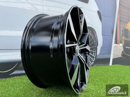 Ratlankis R18x7.5  5X112  ET  45  57.1  B5808  (IN5595)  Black Polished (MB)  For VW  (K7+Z6)