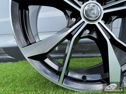 Ratlankis R18x7.5  5X112  ET  45  57.1  B5808  (IN5595)  Black Polished (MB)  For VW  (K7+Z6)