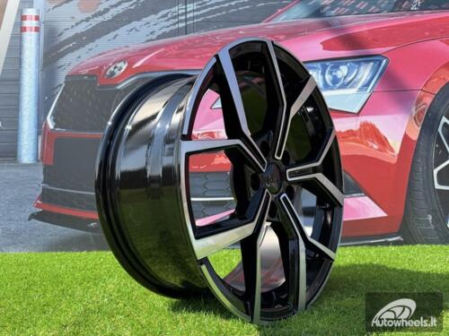 Ratlankis R18x7.5  5X112  ET  40  57.1  B5952  (IN5563)  Black Polished (MB)  For VW  (K8)
