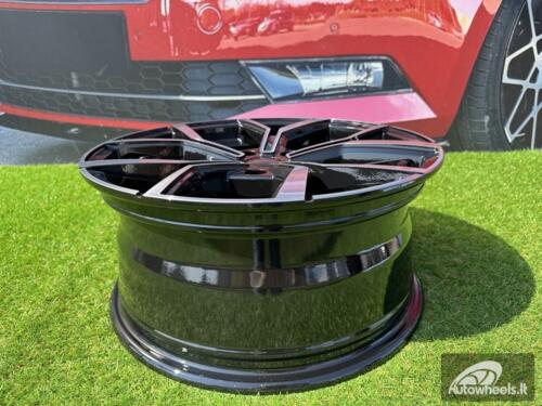 Ratlankis R18x7.5  5X112  ET  40  57.1  B5952  (IN5563)  Black Polished (MB)  For VW  (K8)